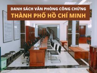 Danh sách các Văn phòng công chứng tại Thành phố Hồ Chí Minh